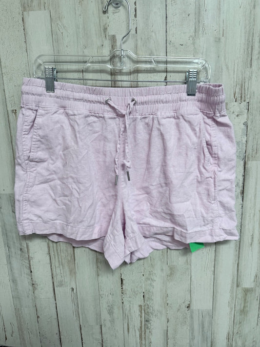 LILAC GAP LINEN SHORTS, LADIES M