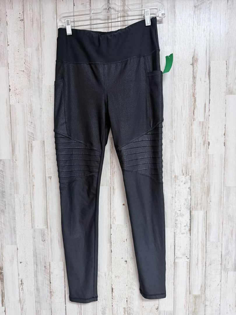 BLACK MONO B PRINTED POCKET LEGGINGS, LADIES M