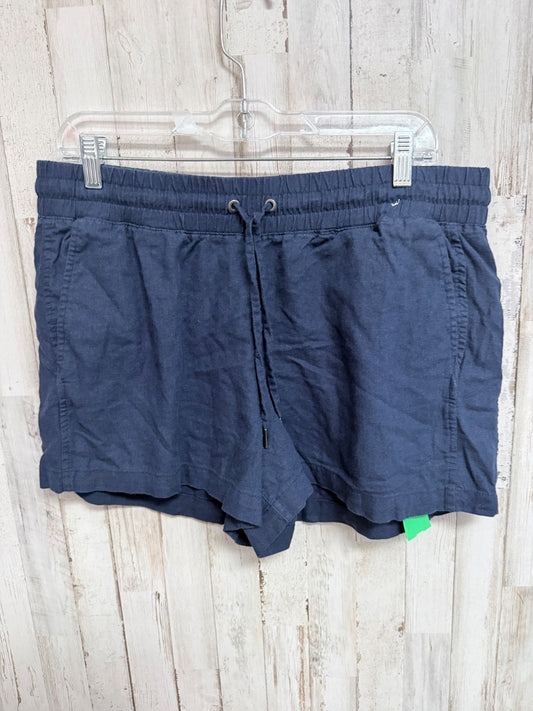 NAVY GAP LINEN SHORTS, LADIES M