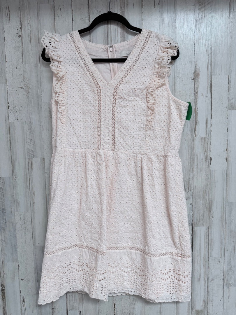 LT PINK LOFT SZ14P EYELIT DRESS, LADIES XL