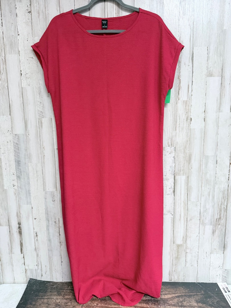 RED EMERY ROSE TEXTURED MAXI DRESS, LADIES L
