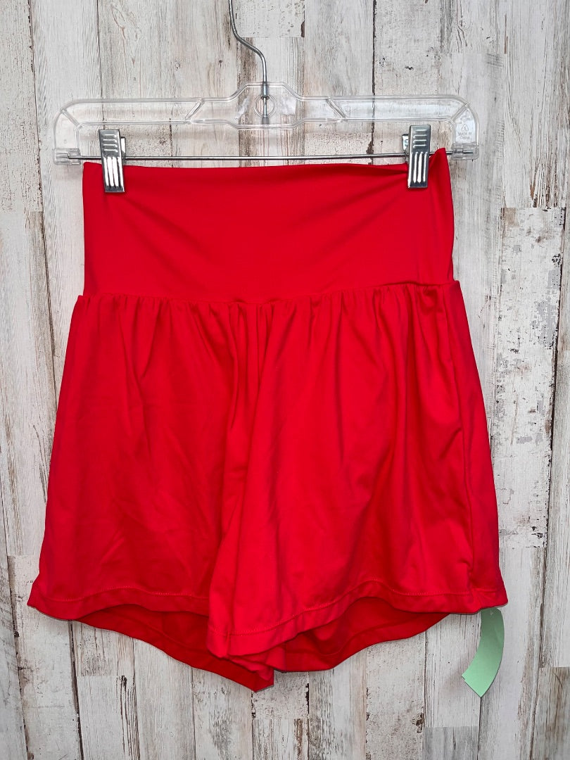 RED HALARA DRY FIT FLUTTER SHORTS, LADIES M