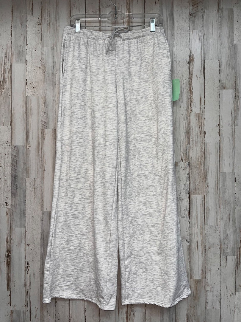 HEATHER GREY SHOSHO SOFT DRAWSTRING WIDE LEG PANTS, LADIES L