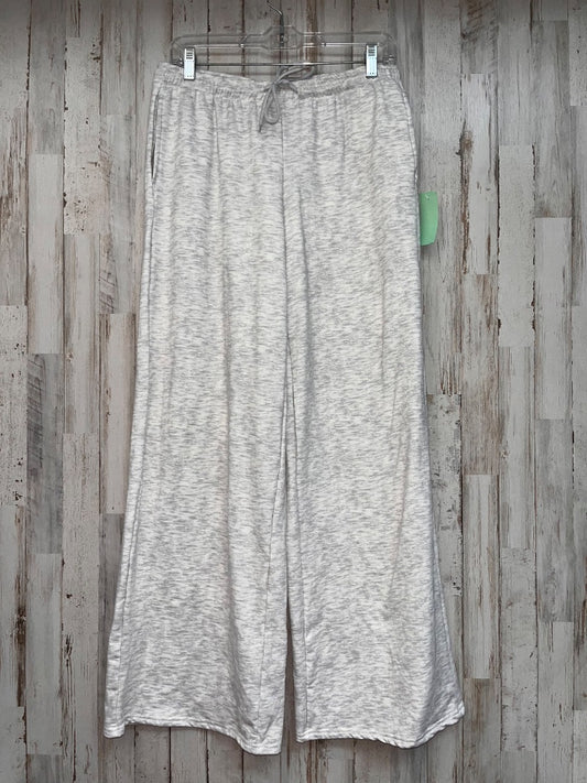 HEATHER GREY SHOSHO SOFT DRAWSTRING WIDE LEG PANTS, LADIES L