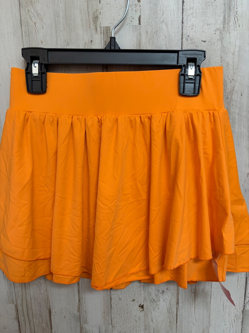 ORANGE  DRY FIT FLUTTER SKORT, LADIES XS