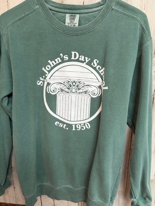 LIGHT GREEN COMFORT COLORS ST JOHNS CREW NECK, LADIES S