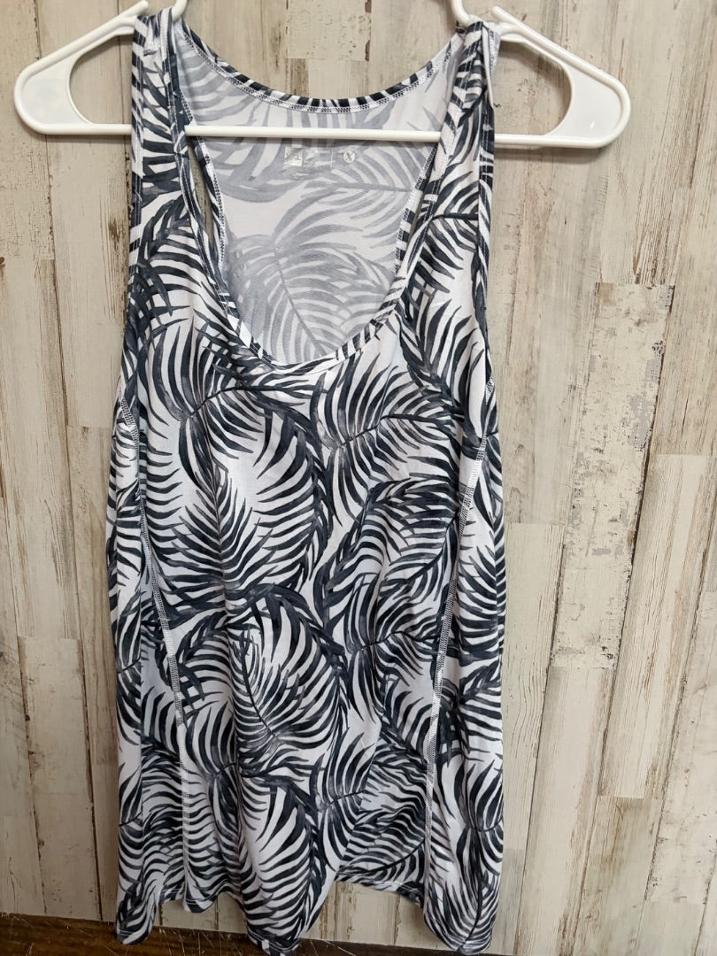 WHITE XERSION PALM PRINT DRY FIT TANK, LADIES 2X