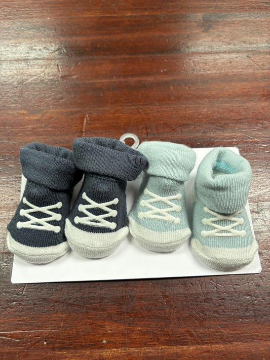 BLUE CARTERS NEW BABY FOOTIES  2 PACK, BOY NB