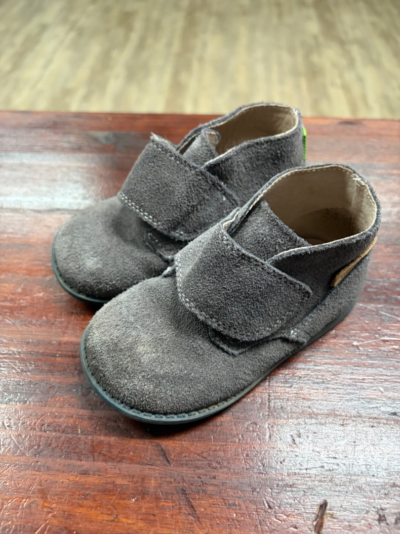 GREY LIVIE & LUCA LEATHER VELCRO STRAP SHOES, SHOES 7
