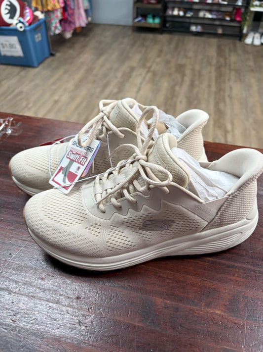 TAUPE SKECHERS NEW SWIFT FIT HANDS FREE SNEAKERS, SHOES A10