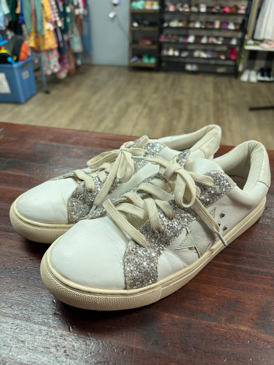 WHITE HEY GIRL STAR SNEAKERS, SHOES A8