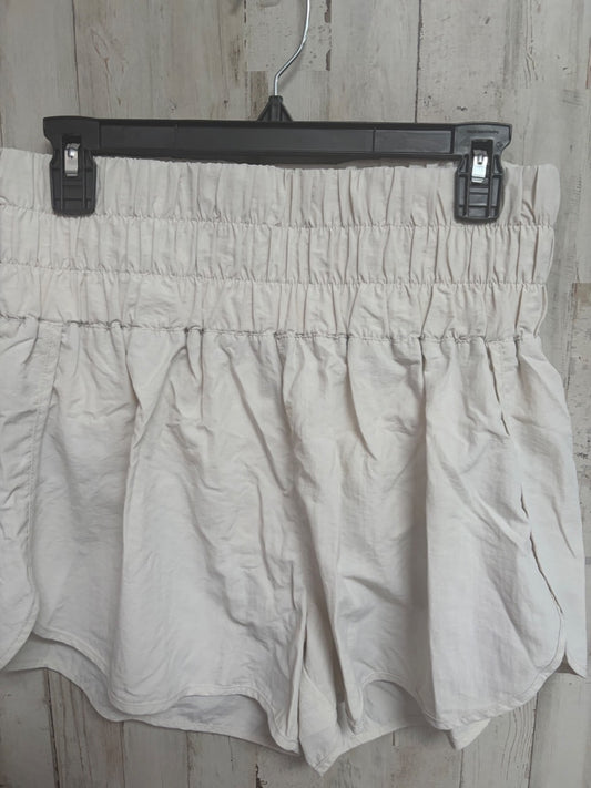 CREAM ZENANA HI WAIST SHORTS, LADIES L