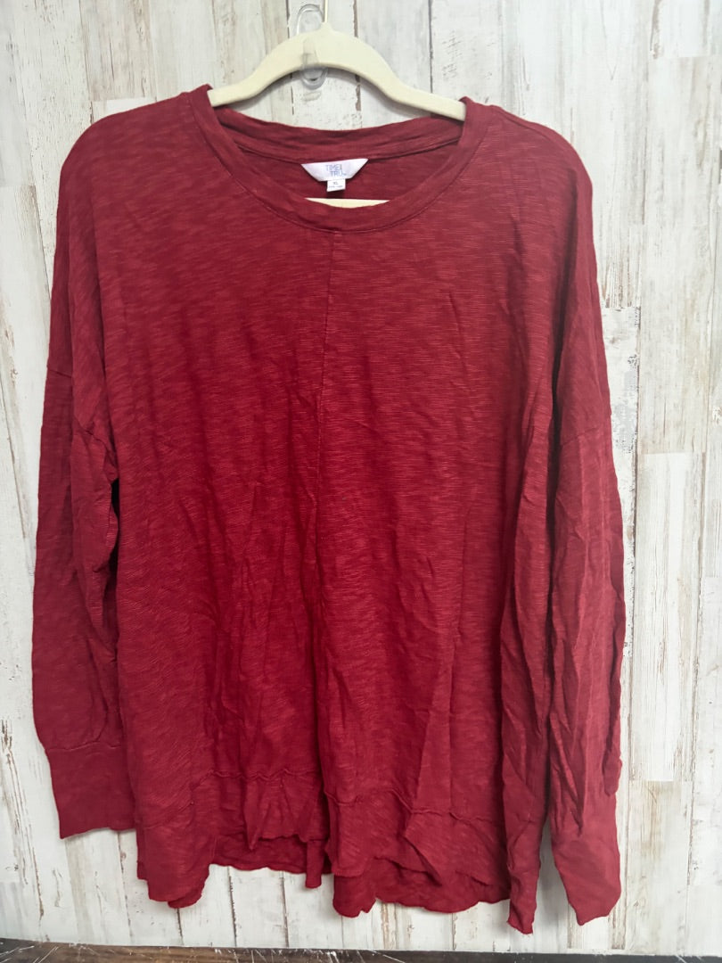 CRIMSON TIME & TRUE HEATHERED LONG SLEEVE, LADIES XL