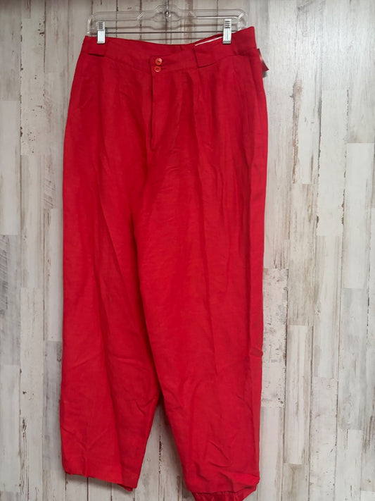 RED GIORGIO ST ANGEL SZ14 LINEN PANTS, LADIES XL