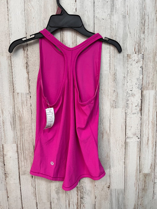 FUCHSIA LULULEMON RIBBED DRY FIT TANK, LADIES XS