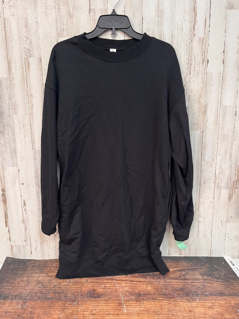 BLACK ALO SWEATSHIRT DRESS, LADIES XS