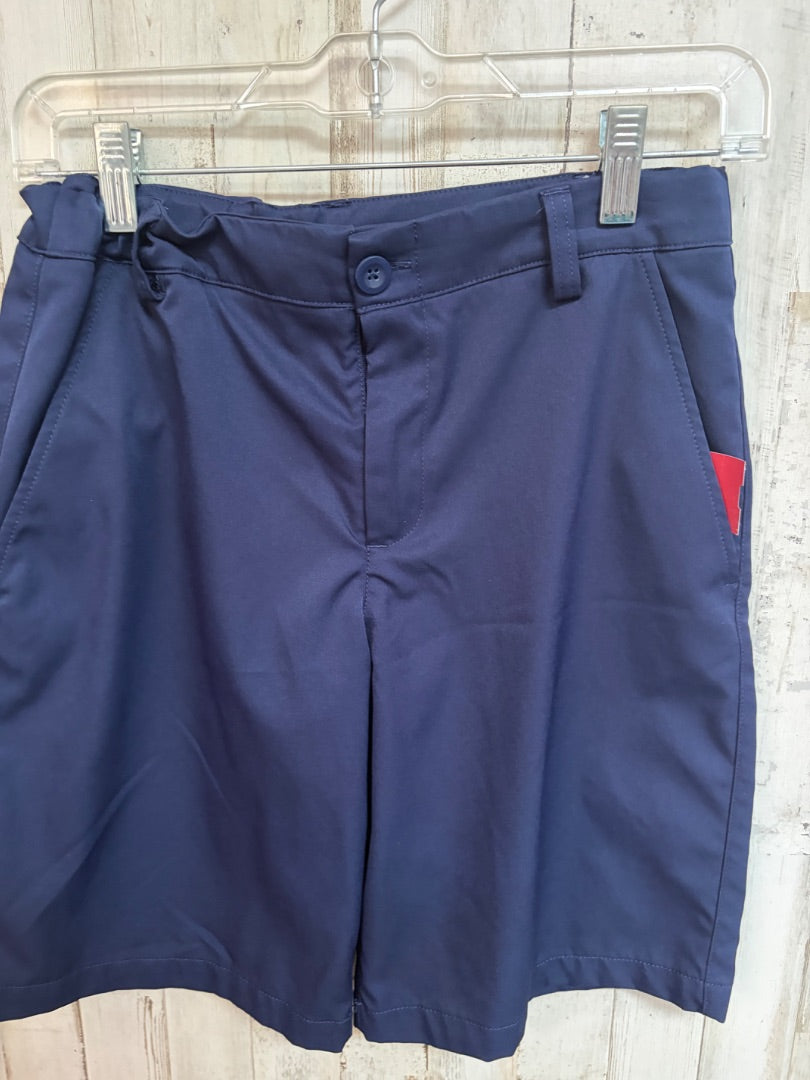 NAVY UNDER ARMOUR PERFORMANCE SHORTS, BOY 14/16