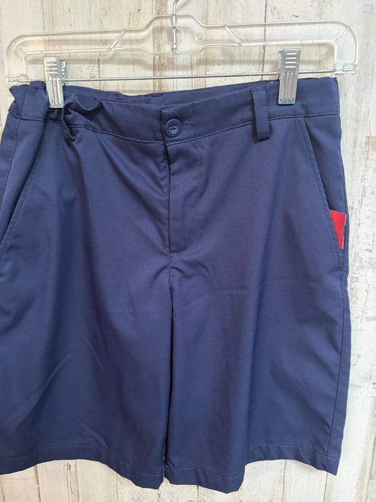 NAVY UNDER ARMOUR PERFORMANCE SHORTS, BOY 14/16