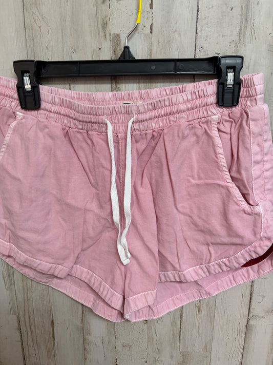 WASHED PINK BILLABONG LINEN SHORTS, LADIES L