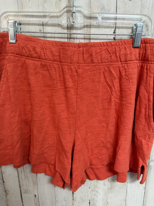 RUST ORANGE UNIVERSAL THREAD NEW KNIT SHORTS, LADIES L