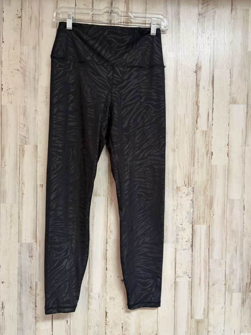 BLACK 90 DEGREES TIGER STRIPE LEGGINGS, LADIES L