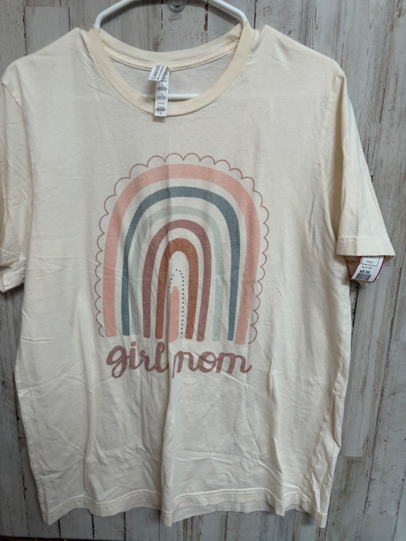 IVORY BELLA GIRL MOM RAINBOW TEE, LADIES L