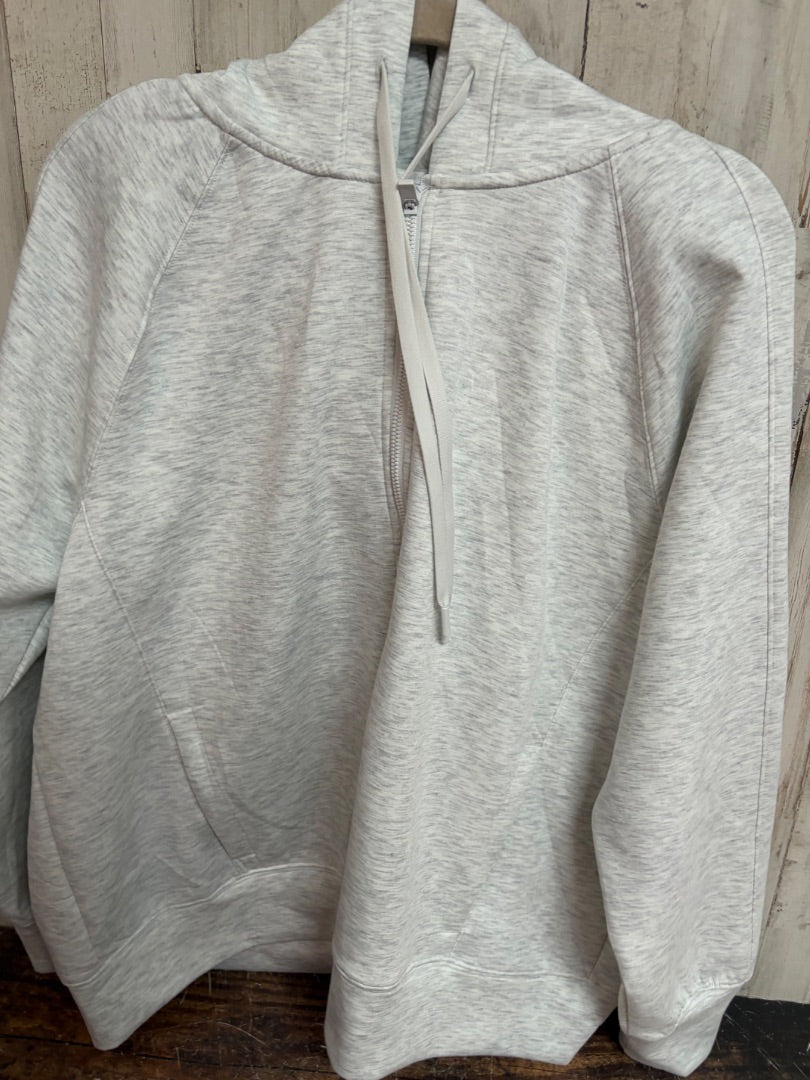 HEATHER GREY YOGALICIOUS ZIP HOODIE, LADIES XL
