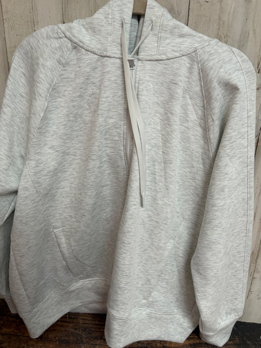 HEATHER GREY YOGALICIOUS ZIP HOODIE, LADIES XL