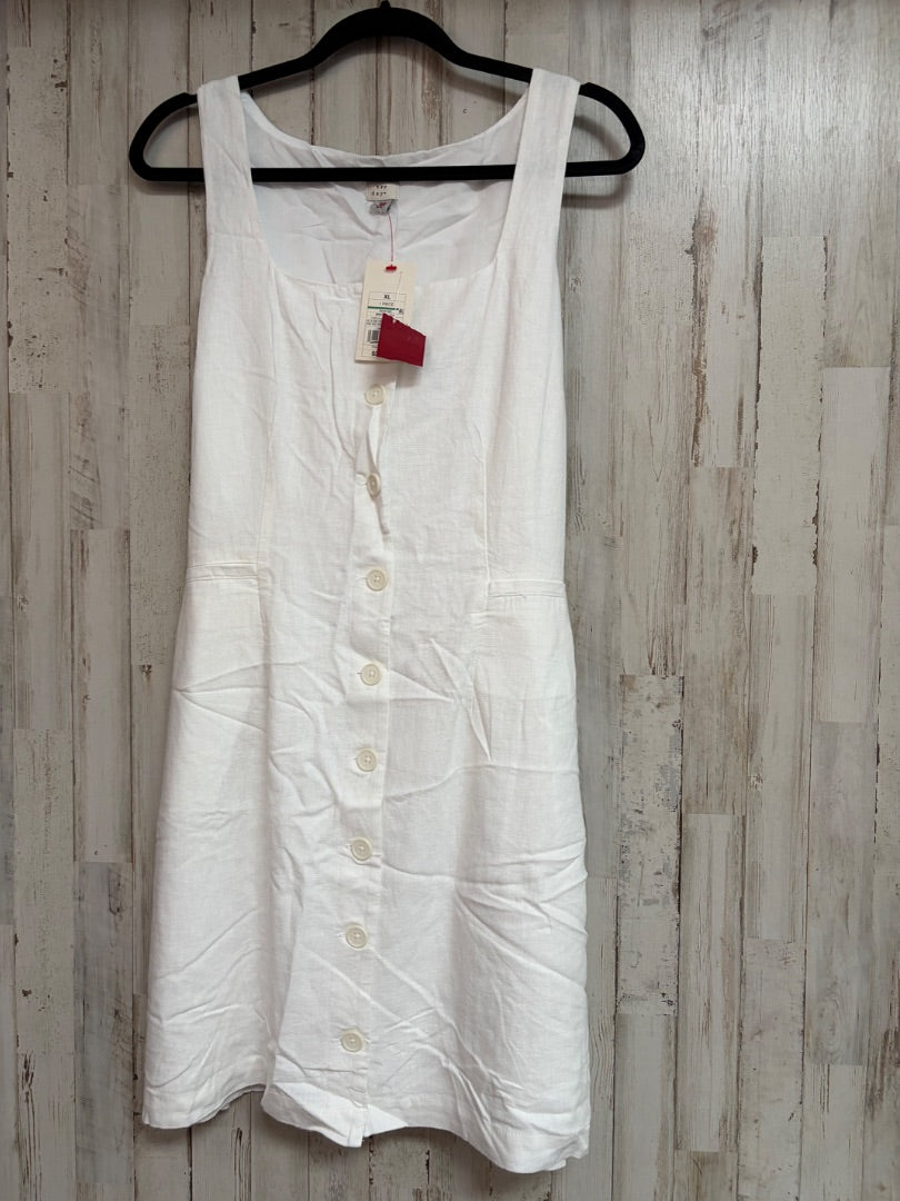 WHITE A NEW DAY LINEN BUTTON UP DRESS NEW, LADIES XL