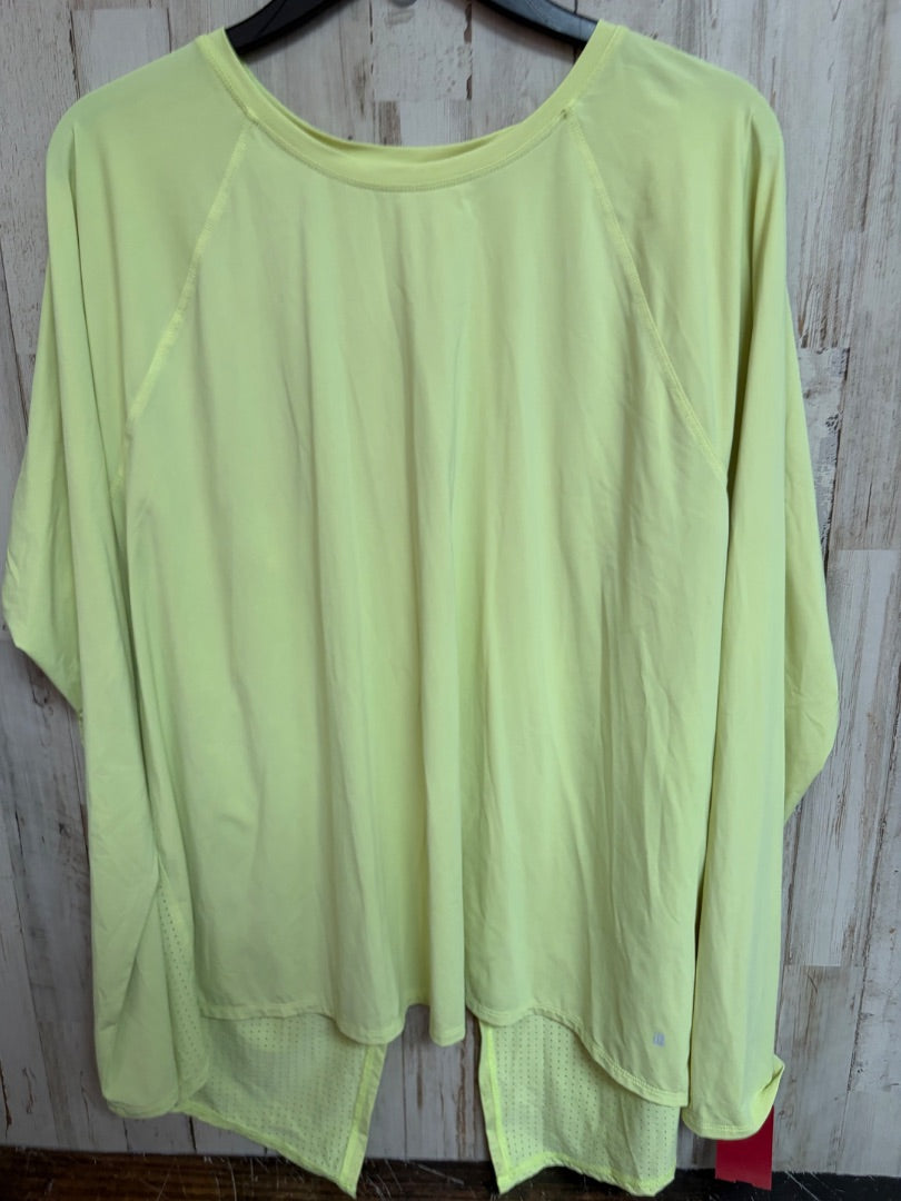 BRIGHT LIME IDEOLOGY DRY FIT LONG SLEEVE, LADIES XL