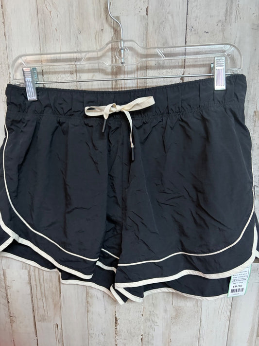 BLACK/IVORY OLD NAVY DRY FIT FLUTTER SHORTS, LADIES M