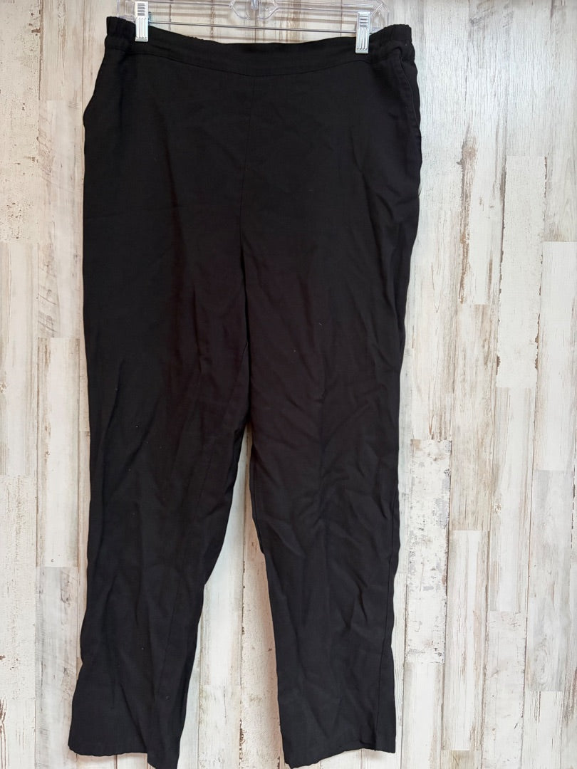 BLACK NORDSTROM WIDE LEG PULL ON PANTS, LADIES L