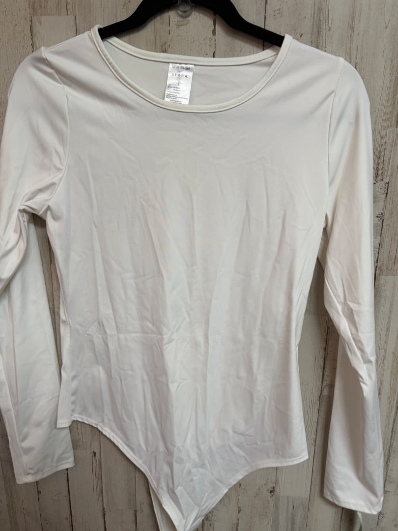 WHITE SERRA SOFT LONG SLEEVE BODY SUIT, LADIES L