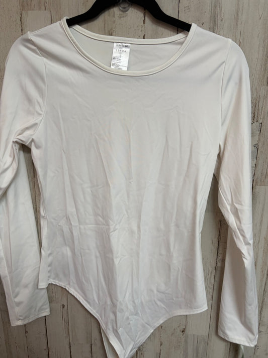 WHITE SERRA SOFT LONG SLEEVE BODY SUIT, LADIES L