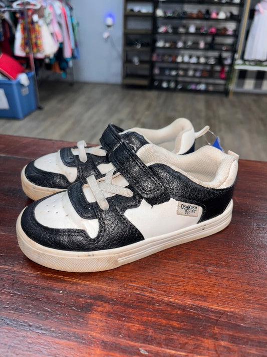 WHITE/BLACK OSH KOSH VELCRO SNEAKERS, SHOES 10