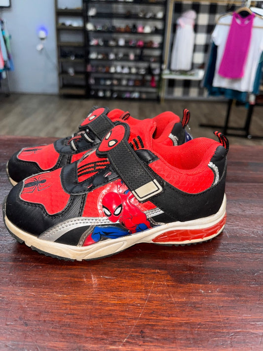 RED SPIDER MAN LIGHT UP CHARACER SNEAKERS, SHOES 11