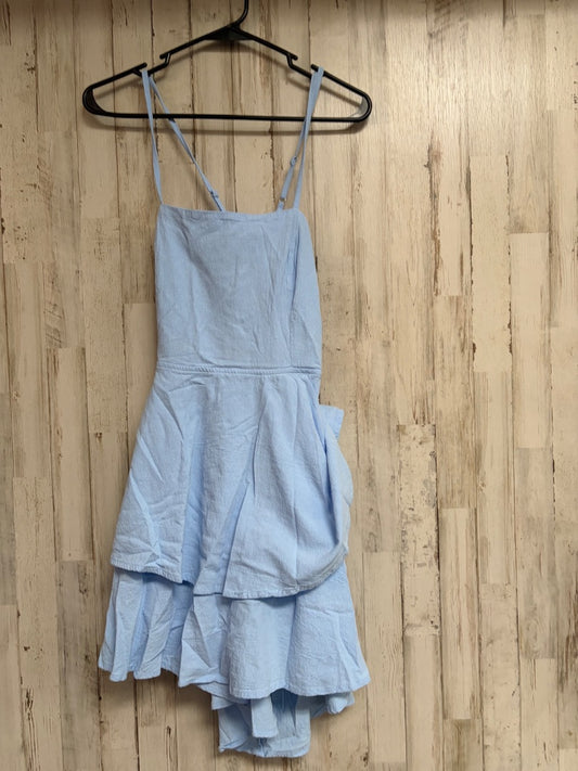 LIGHT BLUE  HEAVEN LINEN TIER DRESS, LADIES XL