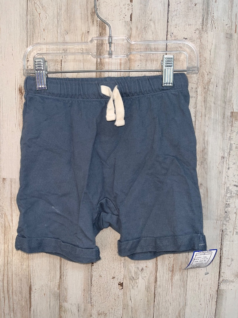 TEAL LITTLE CO CUFF COTTON SHORTS, BOY 5T