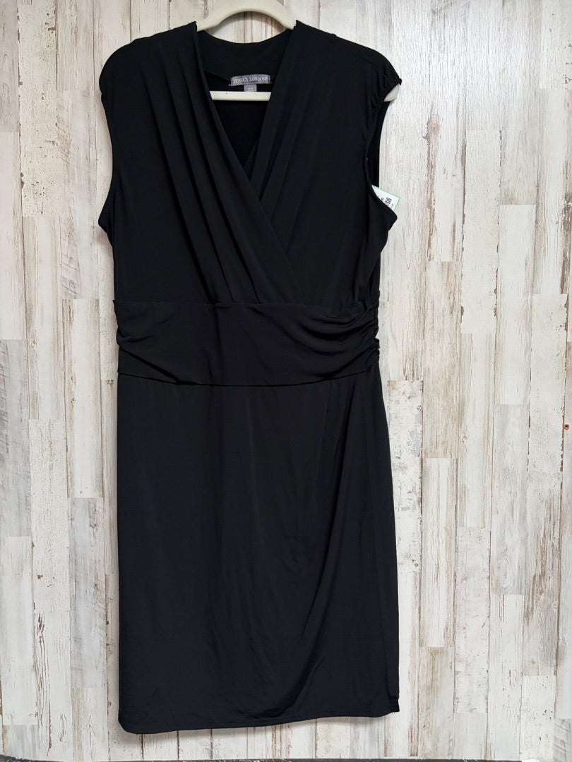 BLACK JESSICA LONDON 16W V NECK SLEEVELESS DRESS, LADIES XL