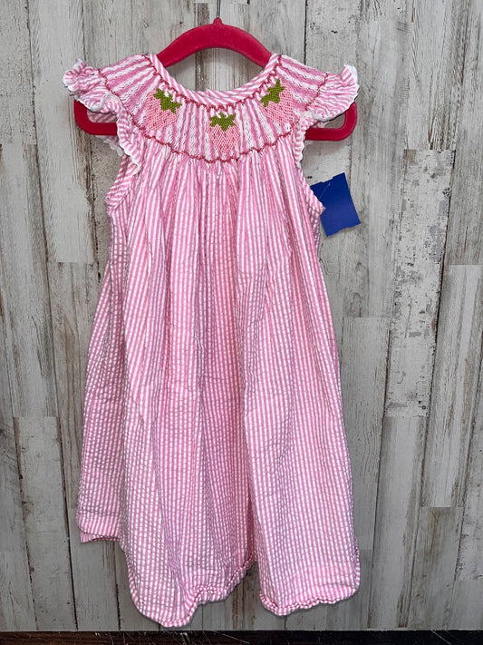 PINK SP KIDS STRAWBERRY SMOCKED DRESS, GIRL 2T