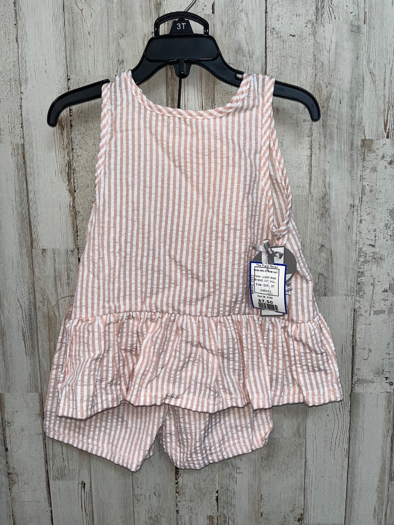 LIGHT PINK IVY  HILL NEW 2PC STRIPE SET, GIRL 3T