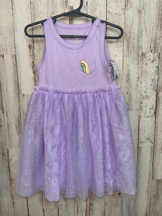 PURPLE WONDER NATION RAINBOW POCKET TUTU DRESS, GIRL 4T