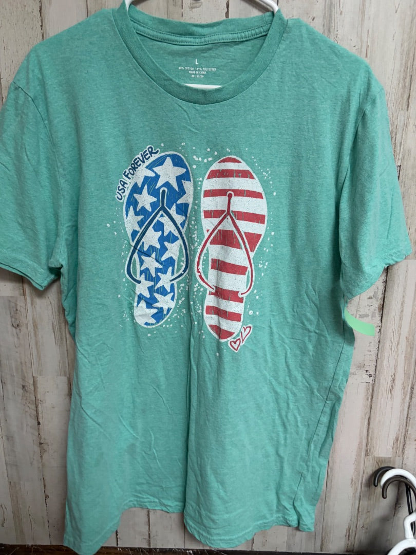 MINT  USA FLIPFLOP TEE, LADIES L