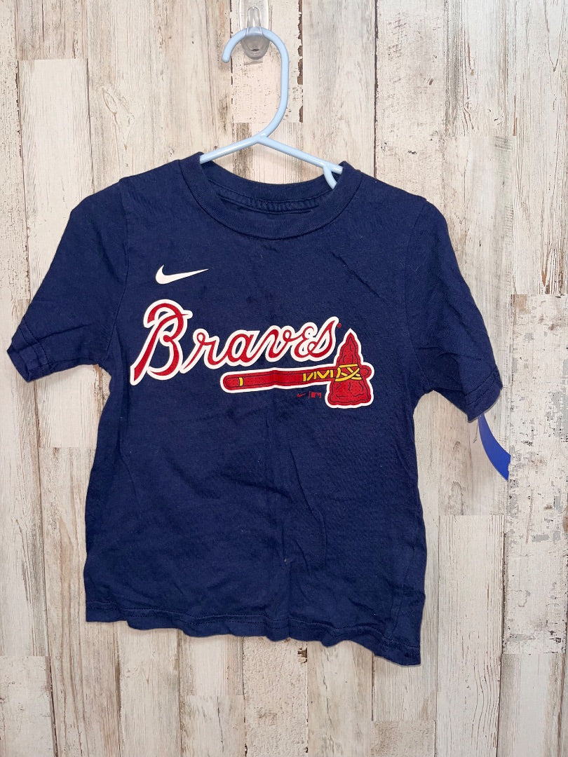 NAVY NIKE OLSON BRAVES TEE, GIRL 4T