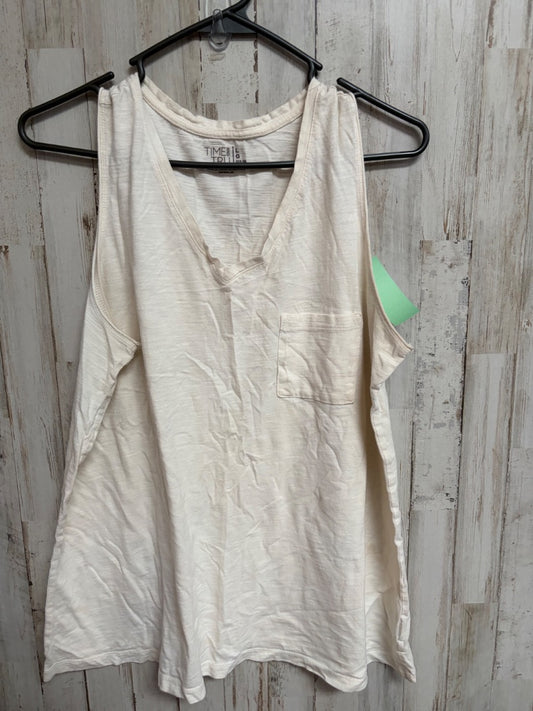 BEIGE TIME & TRU POCKET TANK, LADIES L