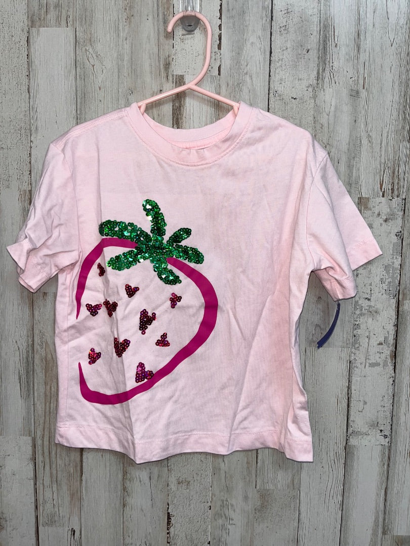 PINK MEMBERS MARK STRAWBERRY SEQUIN TEE, GIRL 4T
