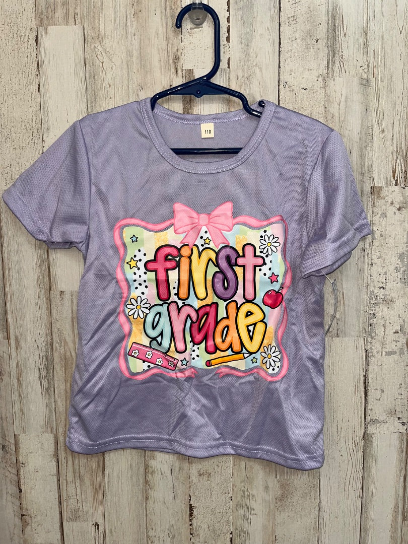 PURPLE  FIRST GRADE TEE, GIRL 4T