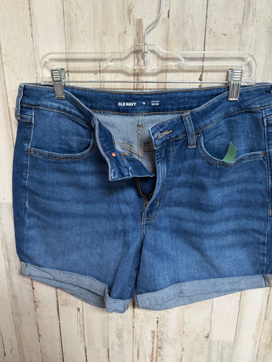 DENIM OLD NAVY SZ12 HI RISE WOW SHORTS, LADIES L
