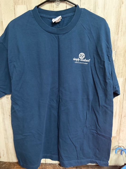 NAVY SIMPLY SOUTHERN MY ANCHOR TEE, LADIES XL