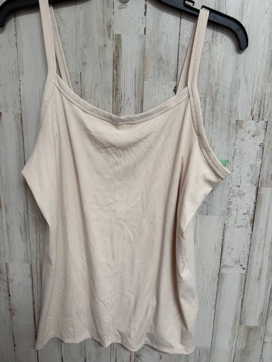 CREAM NOBO RIBBED TANK, LADIES XL